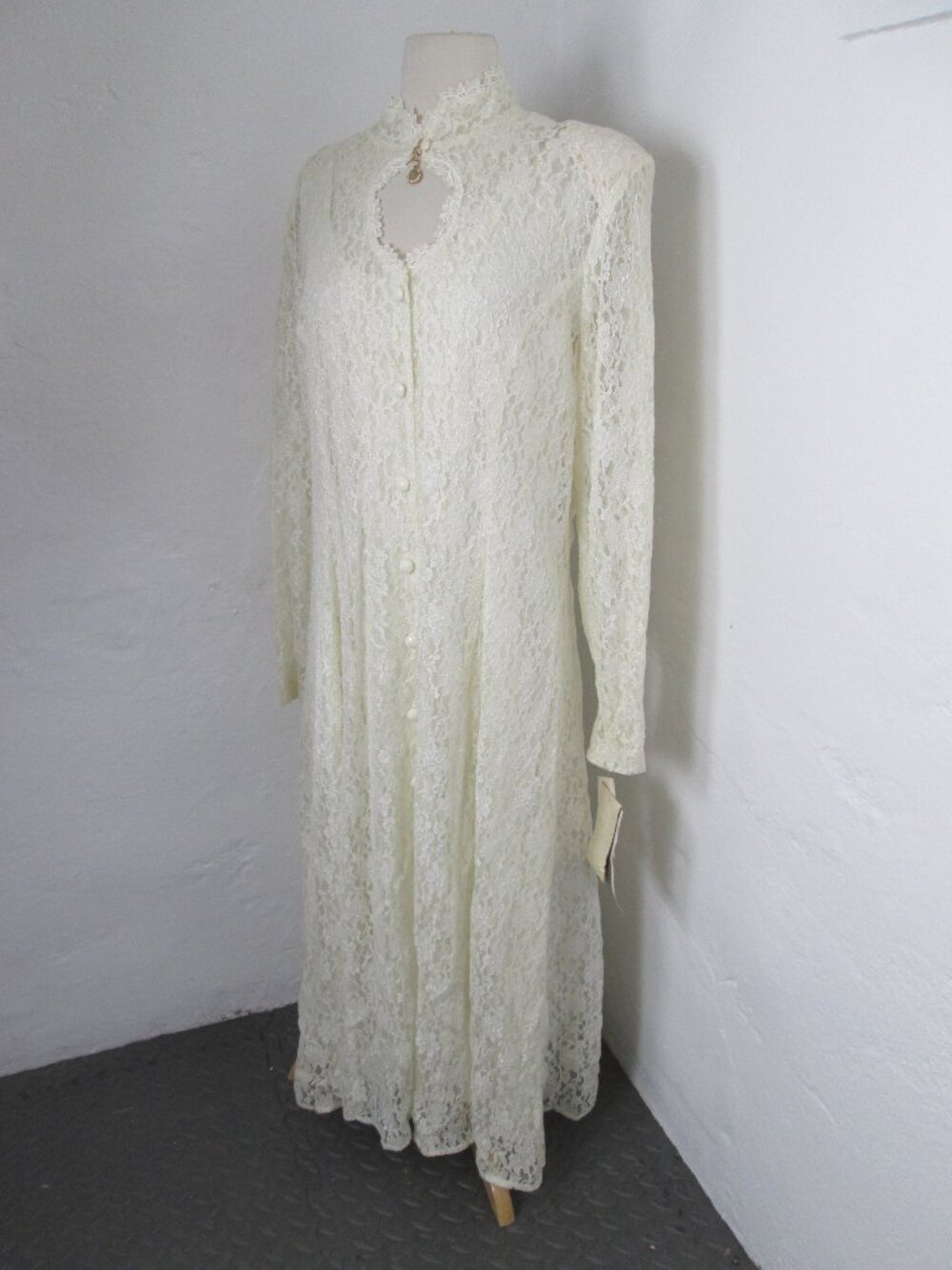 NEW Dawn Joy from JC Penney - Vintage 80s Lace Cottagecore Midi Dress NWT